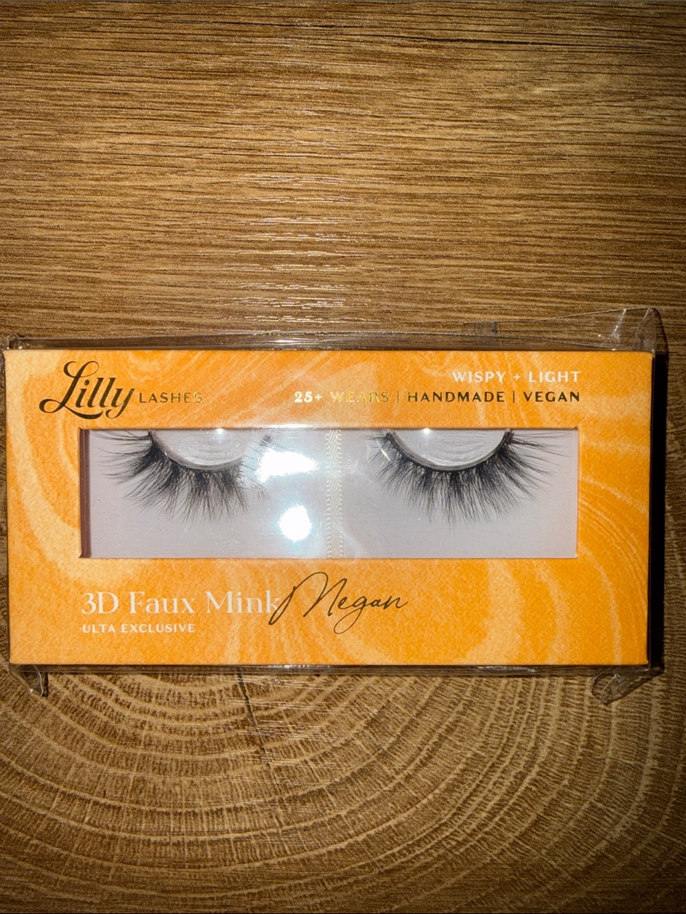 Lilly Lashes 3D Faux Mink Megan Wispy Lashes - Orange Box